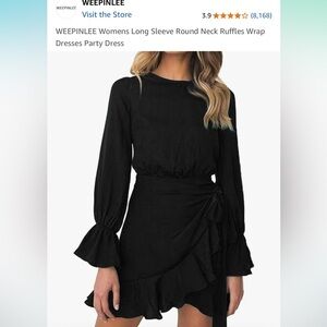 Women's Black Long Sleeve Dress